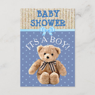 Es un niño Teddy Bear Baby Shower Invitaciones