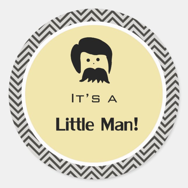 Es un niño, un pequeño hombre pegatinas de chevron (Anverso)