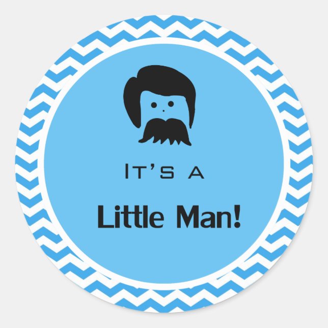 Es un niño, un pequeño hombre pegatinas de chevron (Anverso)