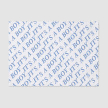 Es un papel seda del MUCHACHO (azul)