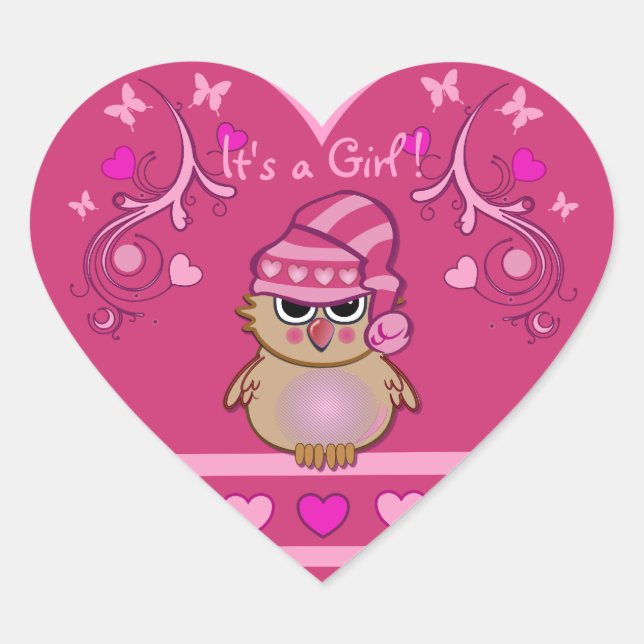 Es un pegatina con forma de corazón Chica con Lech (Anverso)