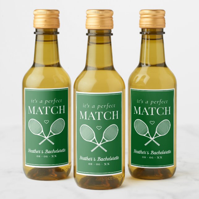 Es un perfecto partido de tenis Bachelorette (Botellas)