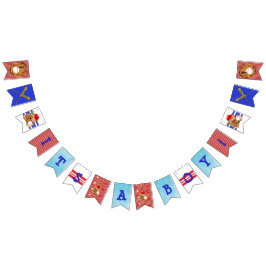 Es una bandera temática de Baby Shower del béisbol