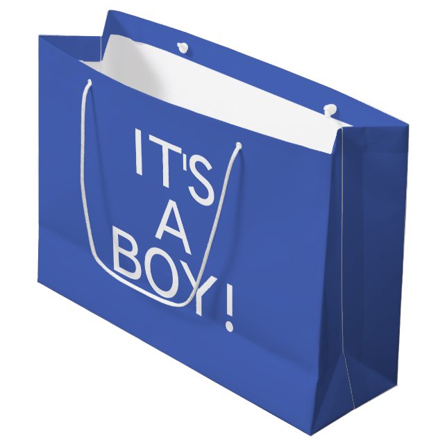 Es una bolsa de regalo azul recién nacida (Angulo Anverso)