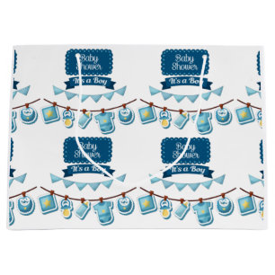 Es una bolsa de regalo grande Baby Shower de niño