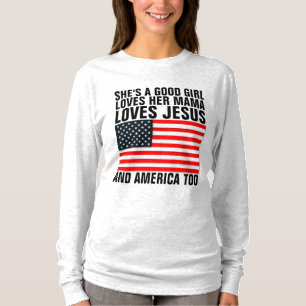 ES UNA BUENA CHICA, LE ENCANTAN LAS Camisetas DE M