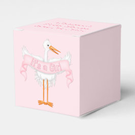 Es una caja de Chicas de Baby Shower Stork
