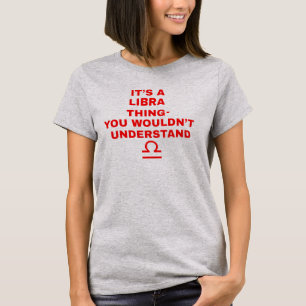 Es una camiseta de Astrología de Libra