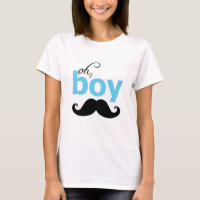 Es una camiseta de maternidad Baby Shower Mustache