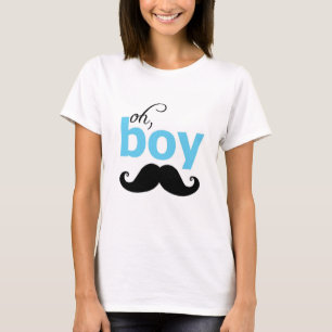 Es una camiseta de maternidad Baby Shower Mustache