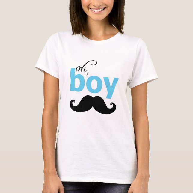 Es una camiseta de maternidad Baby Shower Mustache (Anverso)