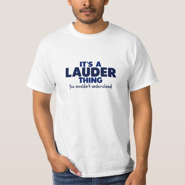 Es una camiseta del apellido de la cosa de Lauder (Anverso)