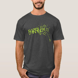 Es una camiseta gráfica retra del verde del