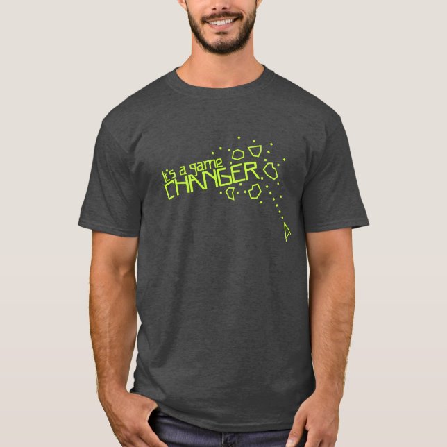 Es una camiseta gráfica retra del verde del (Anverso)