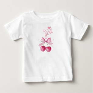 Es una camiseta para el bebé de cerezo Chica