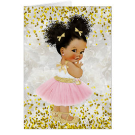 Es una Chica afro puffs Baby Ballerina Baby Shower