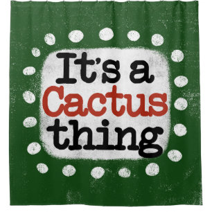 Es una cortina de ducha de cosa de cactus