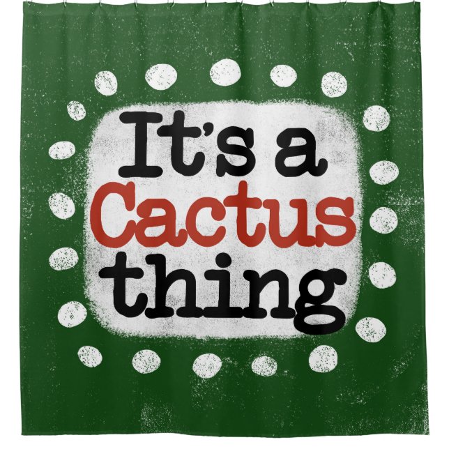 Es una cortina de ducha de cosa de cactus (Anverso)