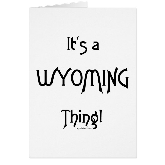 ¡Es una cosa de Wyoming! (Frente)