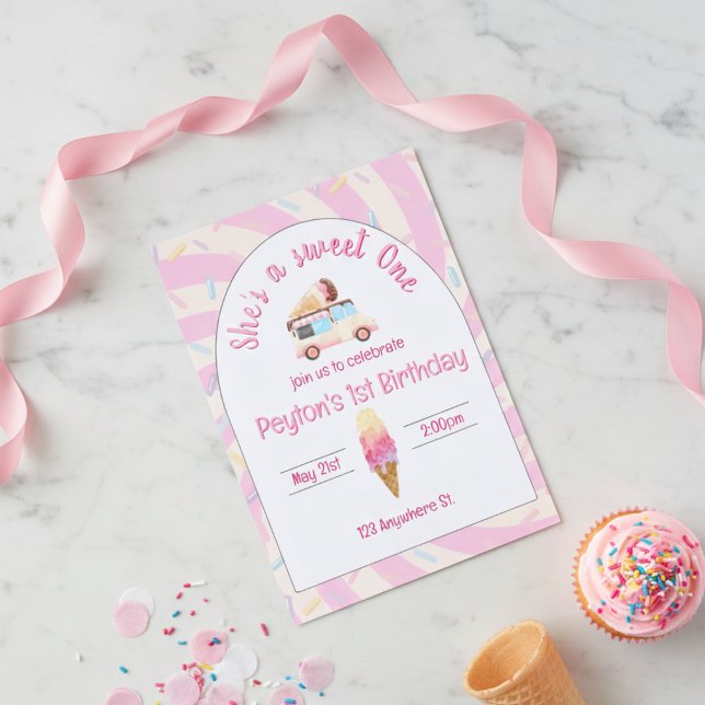 ¡Es una dulce! Invitación al primer cumpleaños (Subido por el creador)