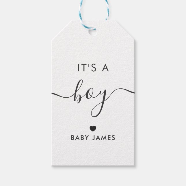 Es una etiqueta de regalo de niño, etiqueta de reg (Anverso)