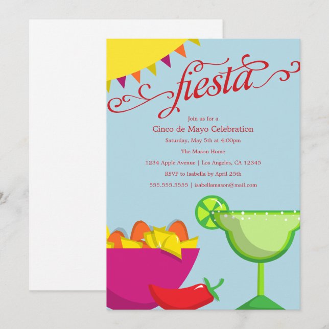 ¡Es una Fiesta! | Invitación de fiesta (Anverso / Reverso)