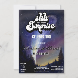 Es una fiesta sorpresa   Invitación Noche Estrella