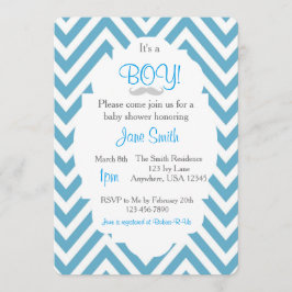 Es una invitación a Baby Shower de Boy Mustache