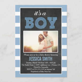 Es una invitación a Baby Shower de imagen de niño