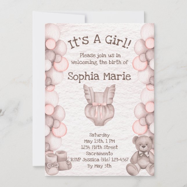 Es una invitación a ducha de Invitación para bebés (Anverso)