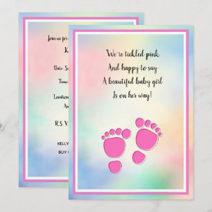 Es una invitación a la ducha para bebés Chicas