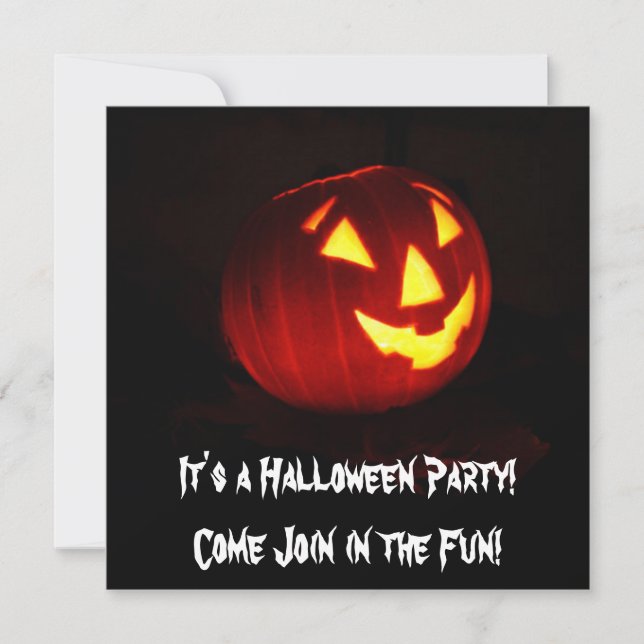Es una invitación a la fiesta de Halloween (Anverso)