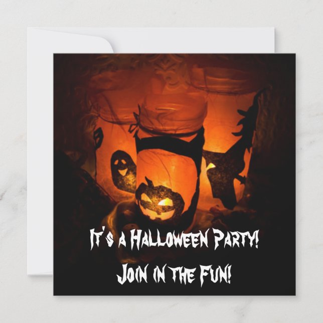 Es una invitación a la fiesta de Halloween (Anverso)