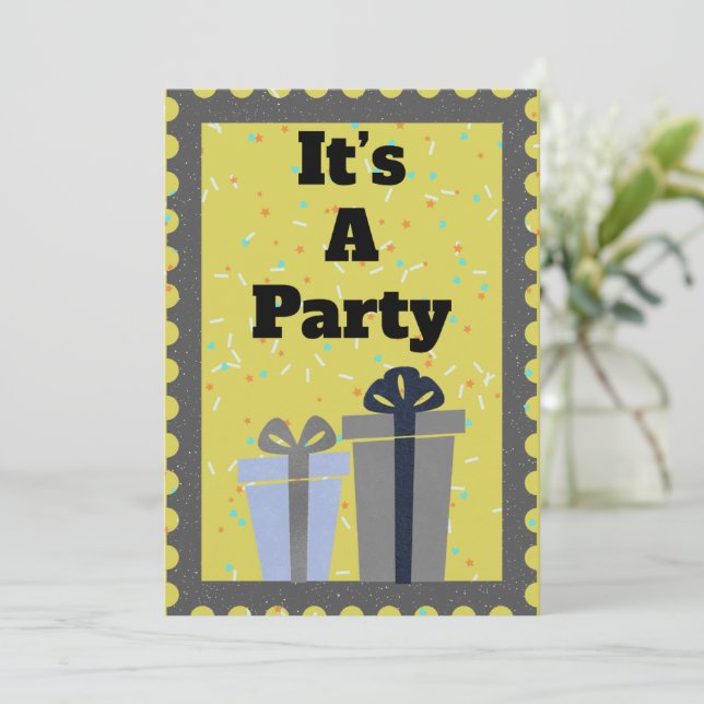 Es una invitación a una fiesta (Anverso de pie)