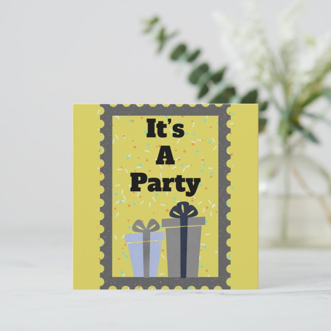Es una invitación a una fiesta (Anverso de pie)