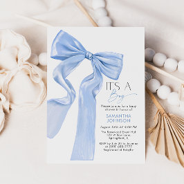 Es una invitación Baby Shower de boy elegant Blue 