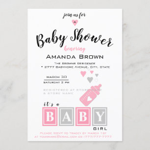 Es una invitación Chica a Baby Shower