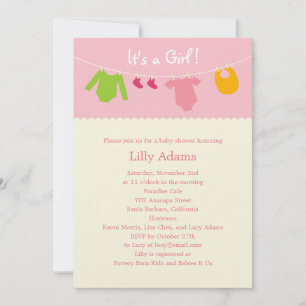 Es una invitación Chica a Baby Shower