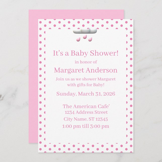 Es una invitación Chica a Baby Shower (Subido por el creador)