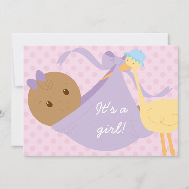 Es una invitación Chica a Baby Shower (Anverso)