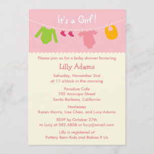 Es una invitación Chica a Baby Shower