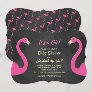 Es una invitación Chica a Baby Shower - Chalk