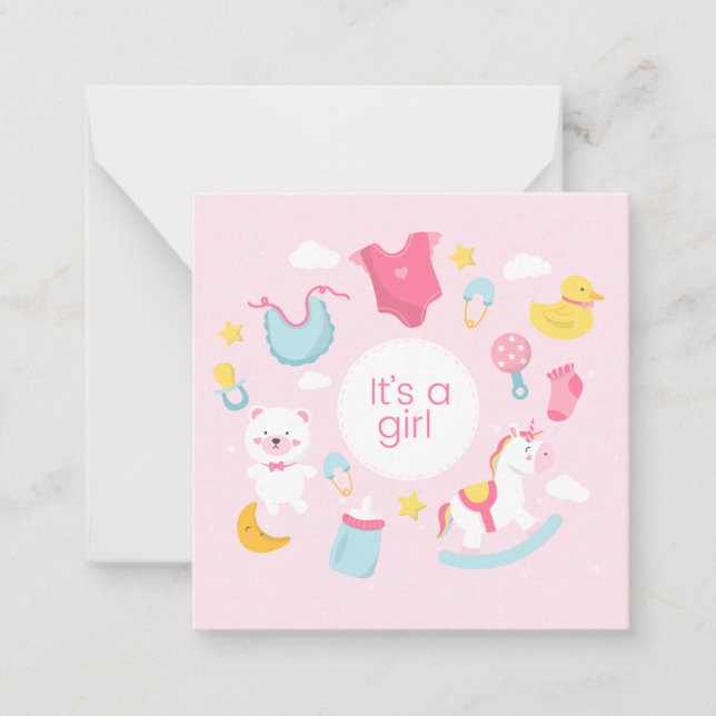 Es una invitación chica/Baby Shower (Anverso)