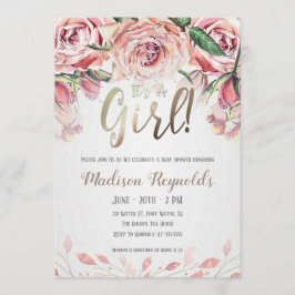 Es una invitación Chica - Fiesta de té en Baby Sho