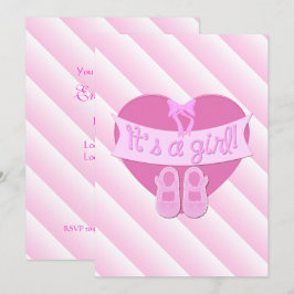 Es una invitación de Baby Shower a un chica con za