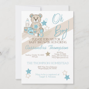 ES UNA INVITACIÓN DE BABY SHOWER DE BEAR BOYO