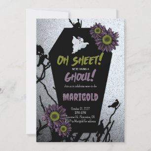 Es una invitación de Baby Shower de Ghoul Coffin H