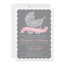 Es una invitación de Baby Shower del chica