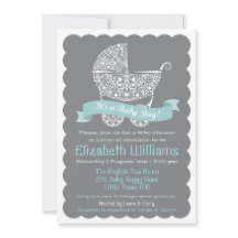 Es una invitación de Baby Shower del muchacho