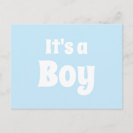 Es una invitación de bebé blanco azul claro